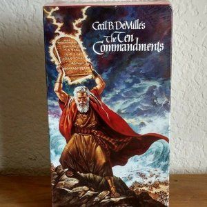 CECIL B. DEMILLE THE TEN COMMANDMENTS VHS 1990 SEALED NEW CHARLTON HESTON
